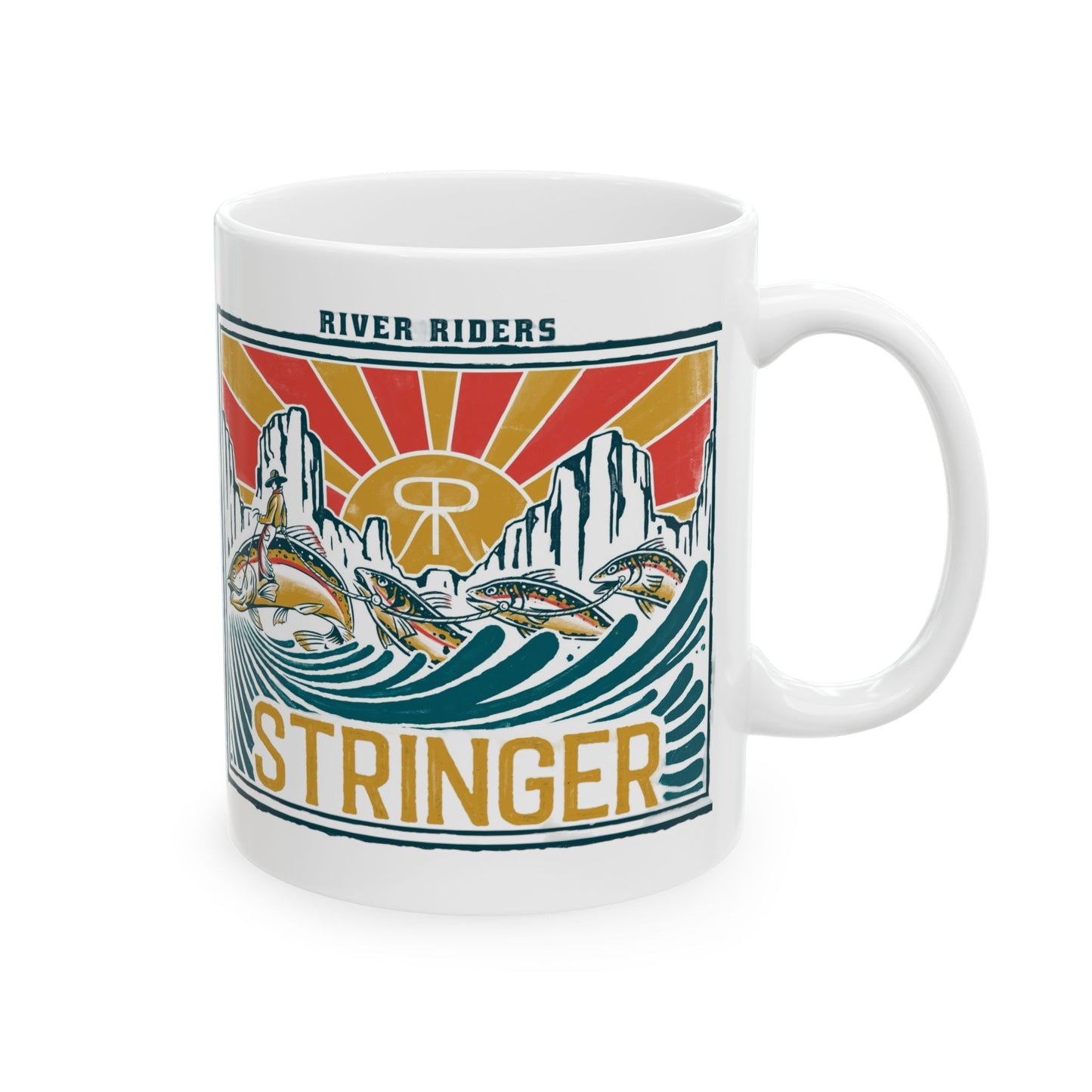 River Riders Stringer Ceramic Mug