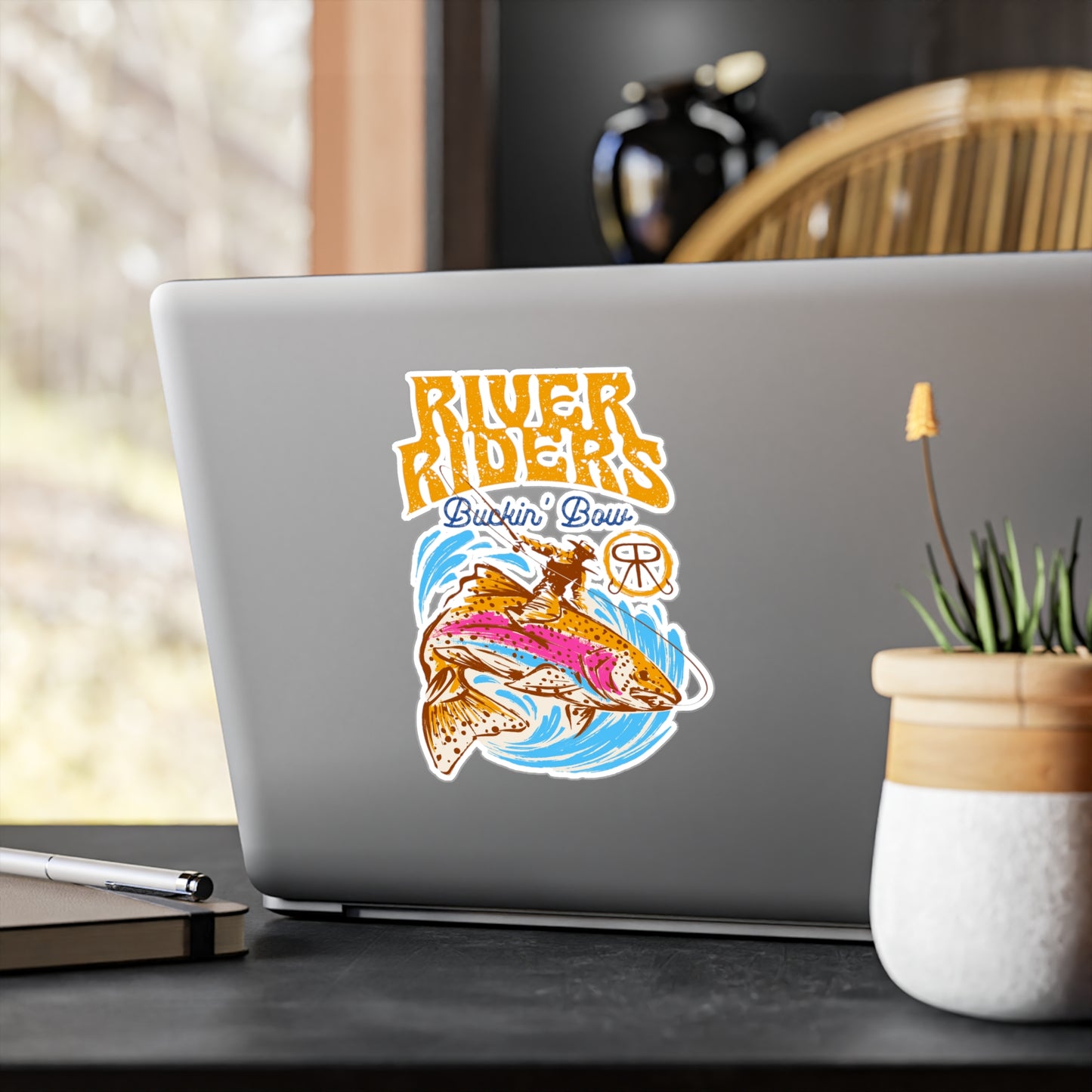 River Riders Buckin' Bow Decal