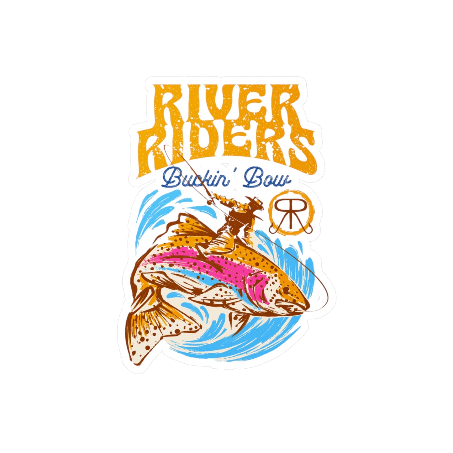 River Riders Buckin' Bow Decal
