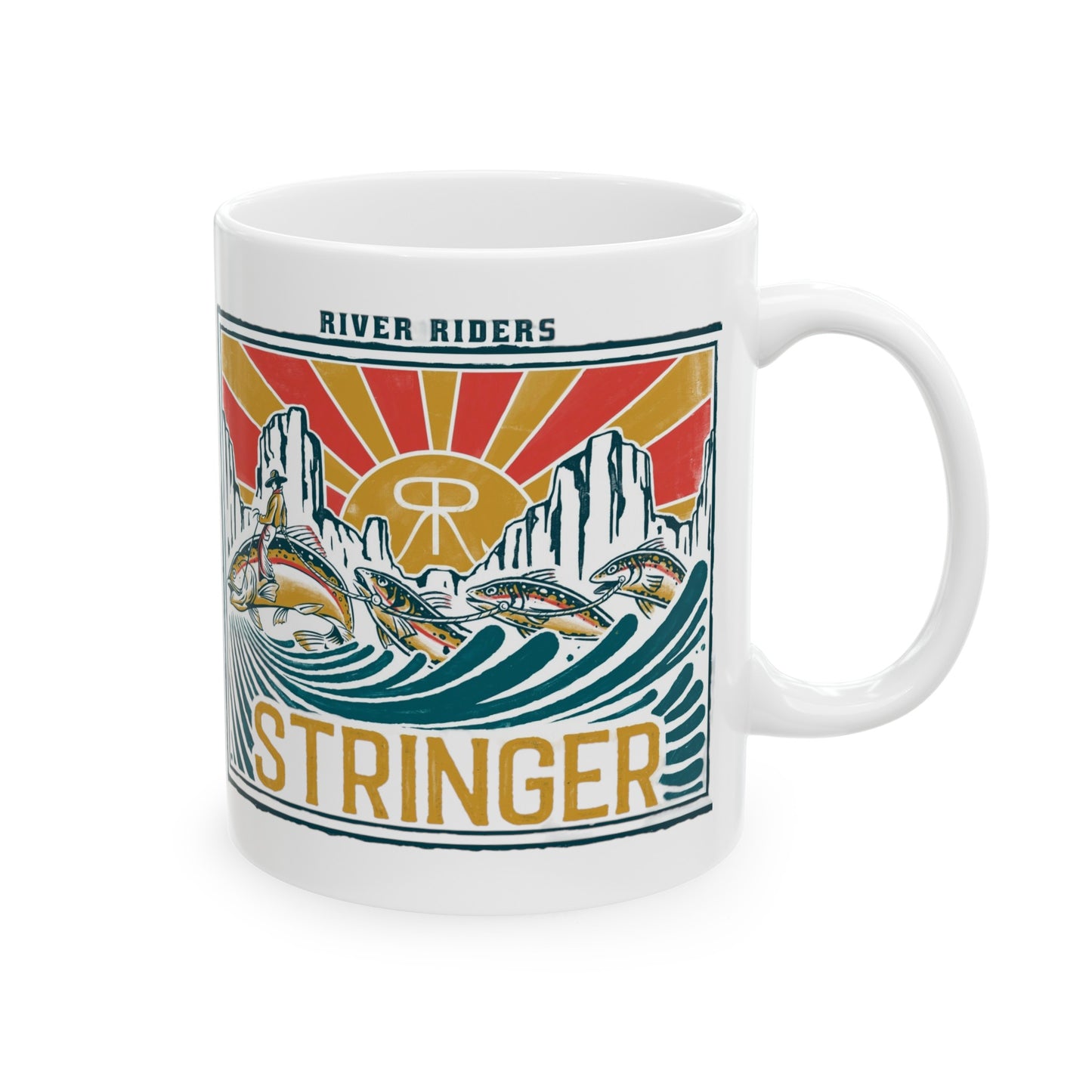 River Riders Stringer Ceramic Mug